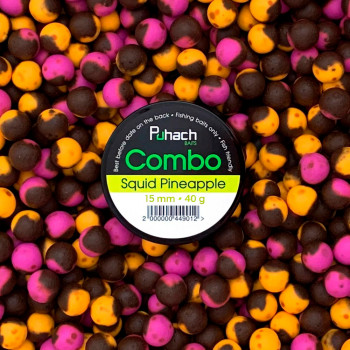 Бойли Puhach Baits Combo 15mm - Squid Pineapple (Кальмар Ананас)