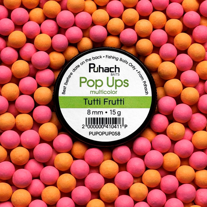 Бойлы Puhach Baits Pop Ups 8mm Multicolor - Tutti-Frutti (Тутті-Фрутті)