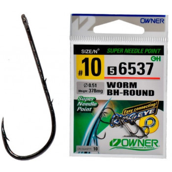 Гачок Owner 56537 WORM BH-ROUND №4 9шт