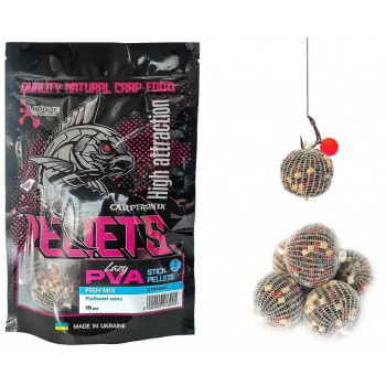 ПВА стіки Carptronik Lazy PVA Stick-Pellets Fish Mix (Рибний мікс) 15шт
