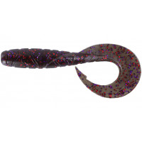 Силикон FishUp Mighty Grub 3.5" 7шт #050 Green Pumpkin Brown/Red & Purple