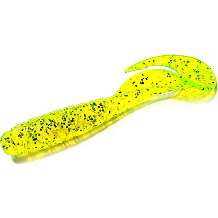 Силикон FishUp Mighty Grub 3.5" 7шт #026 Flo Chartreuse/Green