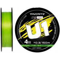 Шнур Favorite U1 PE 4x 150m Light Green #1.5/0.209mm 20lb/9.0kg