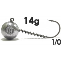 Джиг-головка Jigger с пружинкой кр. Jaxon (Korea) 1/0 14g