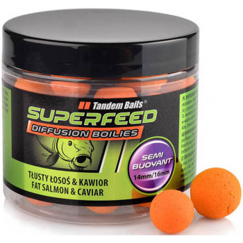 Бойли Tandem Baits Super Feed Diffusion Boilies 14mm/16mm Mix 90g Fat Salmon & Caviar