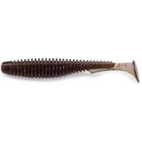 Силикон FishUp U-Shad 4" 8шт #050 Green Pumpkin Brown Red & Purple