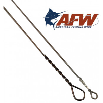 Поводок Скрутка (струна) AFW одна сторона запаянная 0,28mm / 14cm (5шт.)