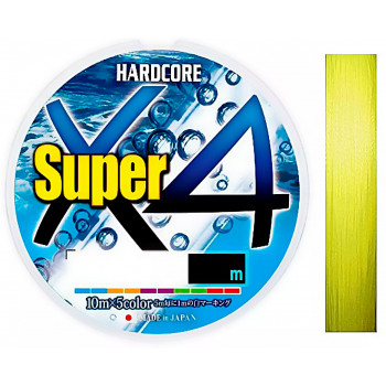 Шнур Duel Hardcore Super X4 150m Hi-Vis Yellow #0.6 5.4kg 0.13mm