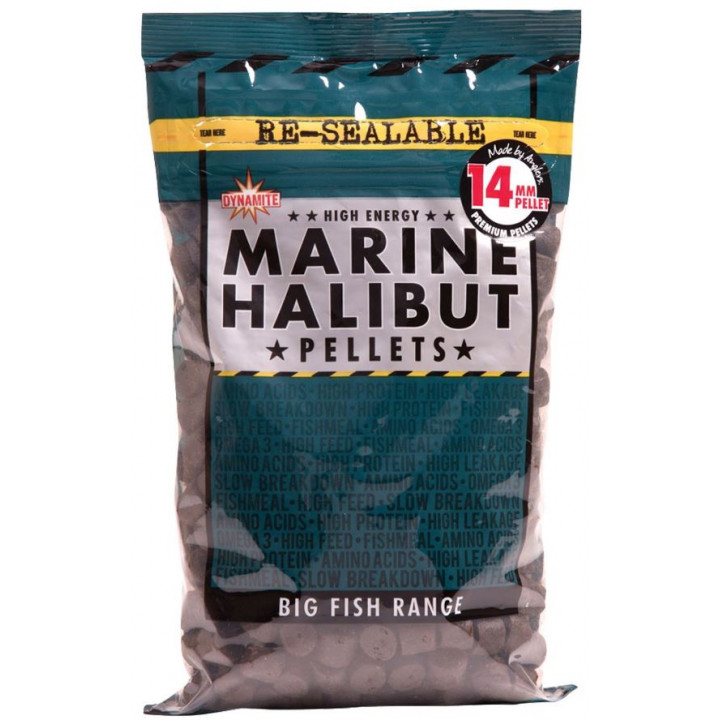 Пеллетс Dynamite Baits Marine Halibut Pellets 900g 14mm 