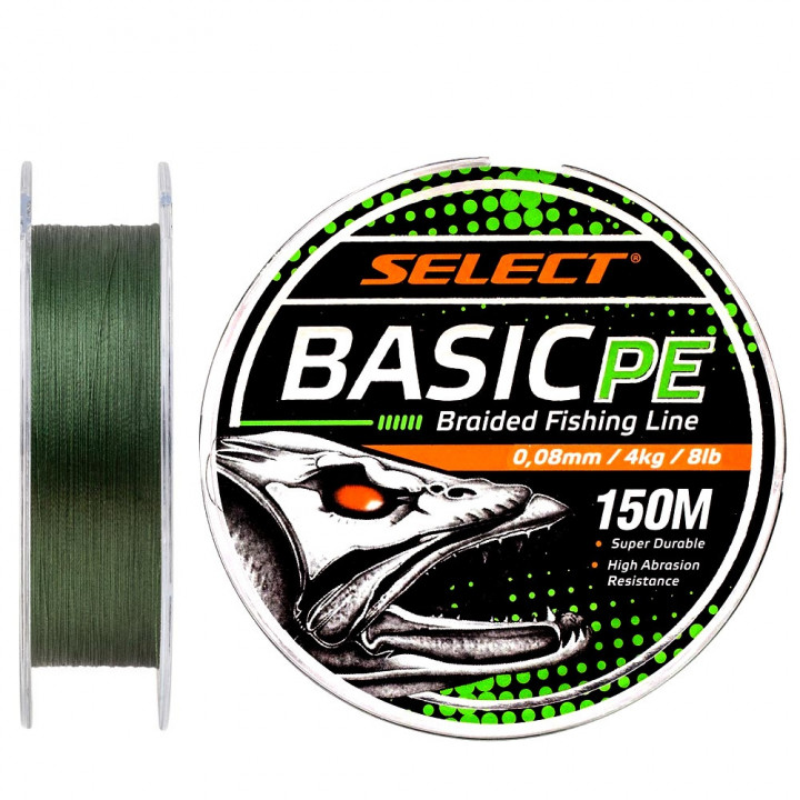 Шнур Select Basic PE Dark Green 150m 0.10mm