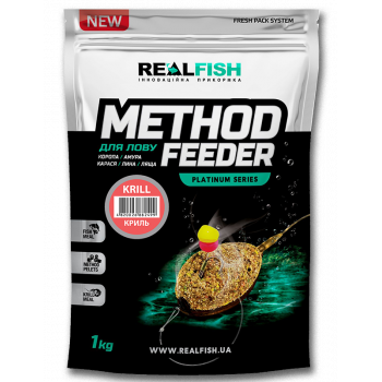 Прикормка Real Fish Premium Series Method Feeder Krill Криль 0.8kg