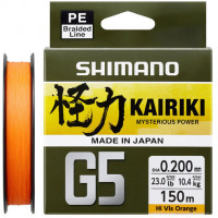 Шнур Shimano Kairiki G5 (Hi-Vis Orange) 150m 0.15mm 5.5kg