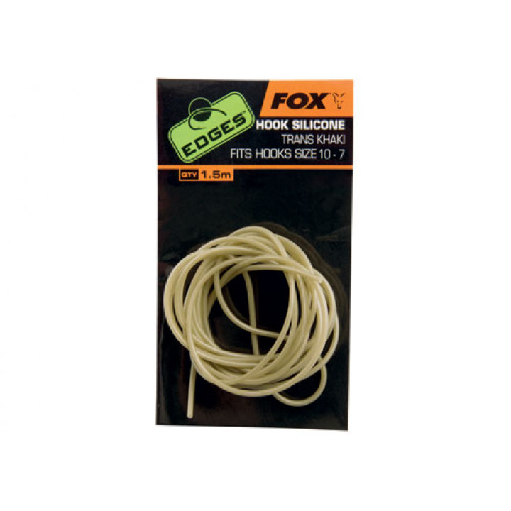 Резина на крючок Fox Edges Hook Silicone Sz 10+7 Trans Khaki x 1.5m