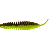 Силикон FishUp Tanta 3.5" (5шт) #203 - Green Pumpkin/Flo Chartreuse