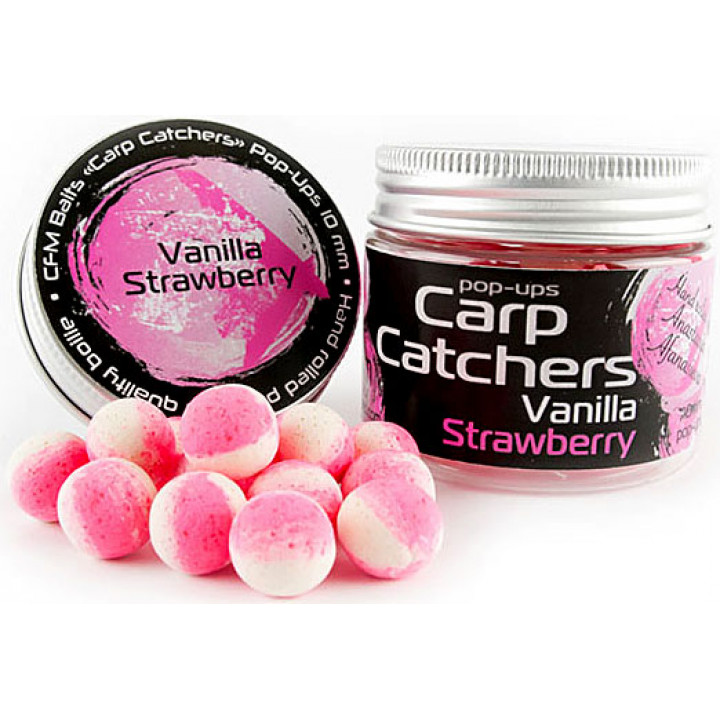 Бойлы Carp Catchers Pop-Up Vanilla Strawberry 10mm