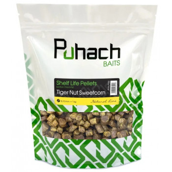 Варёные гранулы Puhach Baits Natural Line Shelf Life Pellets 1 kg - Tiger Nut Sweetcorn 12/14mm (Тигровый орех + сладкая кукуруза)