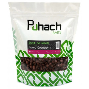 Вареные гранулы Puhach Baits Premium Line Shelf Life Pellets 1 kg - Squid Сranberry 12/14mm