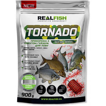 Прикормка REAL FISH TORNADO Карась ФЕНХЕЛЬ-ВАНІЛЬ 900g
