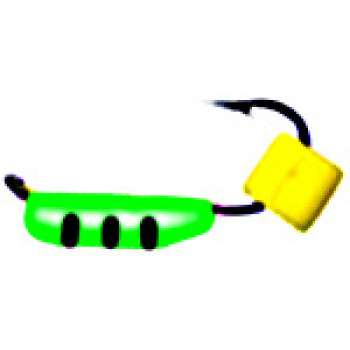 Мормышка вольфрам Столбик с "Сырным" кубиком 0.8g 2.5 зелёный