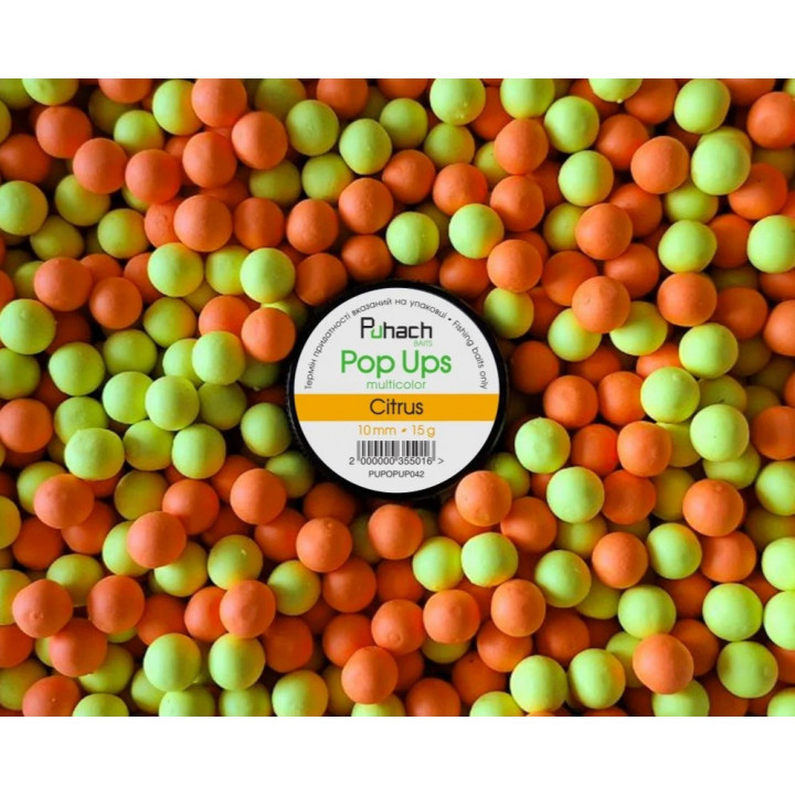 Бойлы Puhach Baits Pop Ups 10mm Multicolor - Citrus (Цитрус)