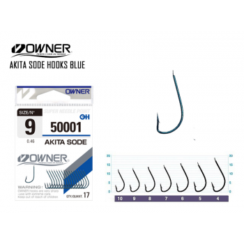 Крючок Owner 50001 Akita Sode №4 Blue 14шт