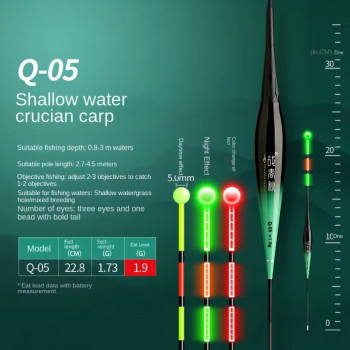 Поплавок Herabunafishing умный для мелких водоемов QS-05 19cm 2.5g