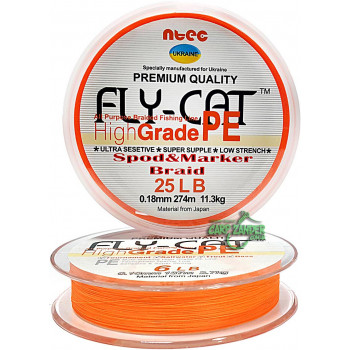 Шнур Ntec FlyCat 137m Orange 0.10mm