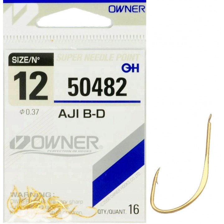 Крючок Owner 50482 AJI-BD №7 Gold 15шт
