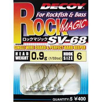 Джиг головка Decoy Rock Magic SV-68 #6 1.8g (5 шт/уп)
