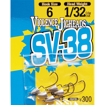 Джиг головка Decoy Violence Jighead SV-38 #6 1.8g (5 шт/уп)