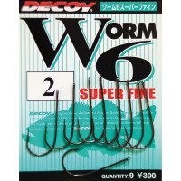 Гачок Decoy Worm6 Super Fine #1 (9 шт/уп)