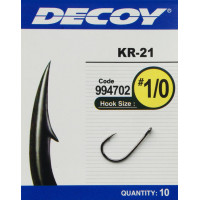 Крючок Decoy KR-21 Black Nickeled #1 (10 шт/уп)