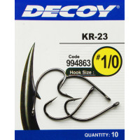 Крючок Decoy KR-23 Black Nickeled #3 (12 шт/уп)