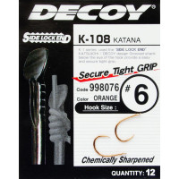 Крючок Decoy K-108 Katana #9 (12 шт/уп)