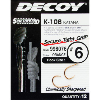 Крючок Decoy K-108 Katana (12 шт/уп)
