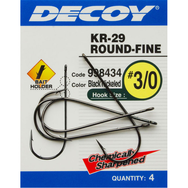 Гачок Decoy KR-29 WORM ROUND-FINE #1 (5 шт/уп)