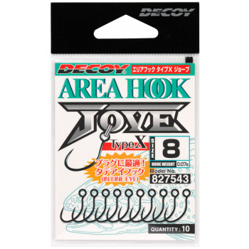 Крючок Decoy AH-10 Area Hook Type X Jove #6 (10 шт/уп)