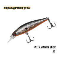 Воблер Megabite Fatty Minnow 90mm 15.8g до 1.3m 1