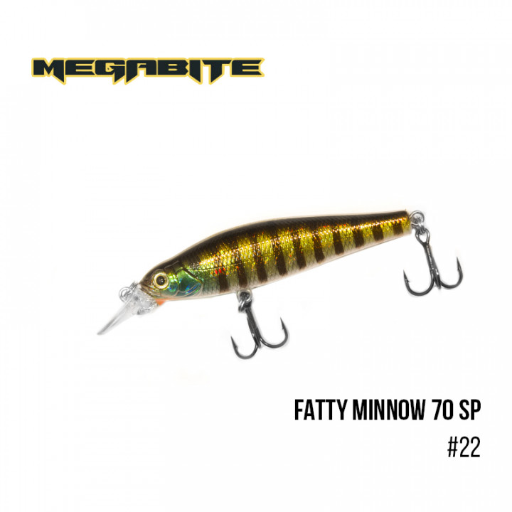 Воблер Megabite Fatty Minnow 70мм 10г до 1.4м 22