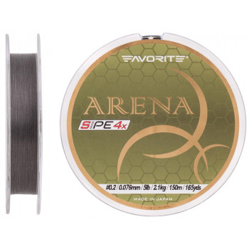 Шнур Favorite Arena PE 150м (silver gray) #0.2/0.076mm 5lb/2.1kg