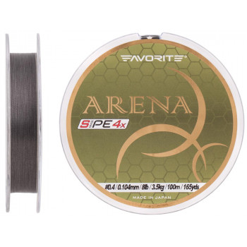 Шнур Favorite Arena PE 100м (silver gray) #0.4/0.104mm 8lb/3.5kg