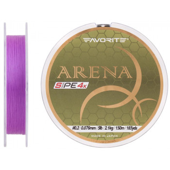Шнур Favorite Arena PE 150м (purple) #0.2/0.076mm 5lb/2.1kg