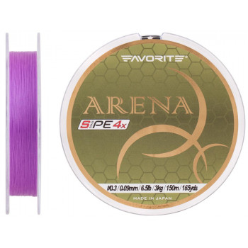 Шнур Favorite Arena PE 150м (purple) #0.3/0.09mm 6.5lb/3kg