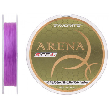 Шнур Favorite Arena PE 100m (purple) #0.4/0.104mm 8lb/3.5kg