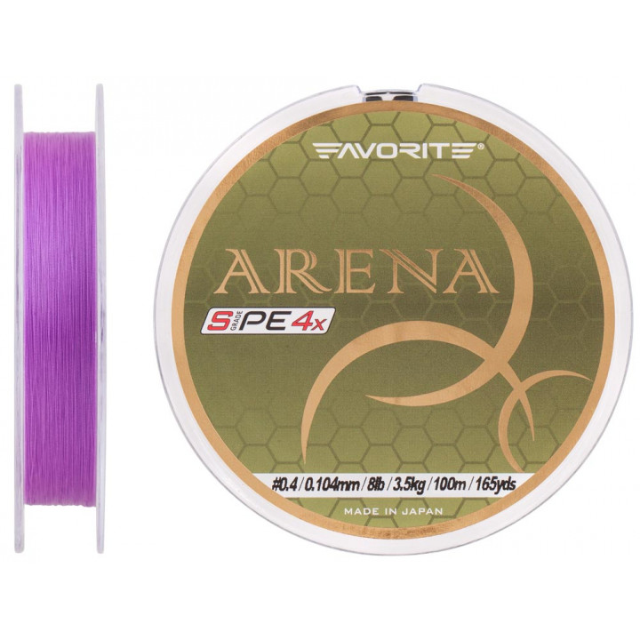 Шнур Favorite Arena 100м (purple) #0.4/0.104mm 8lb/3.5kg