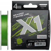 Шнур Favorite X1 4x 150m (l.green) #1.0/0.165mm 19lb/8.7kg