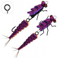 Мандула Floating Jig Realistic Stone Big Double 6cm Orange-Violet