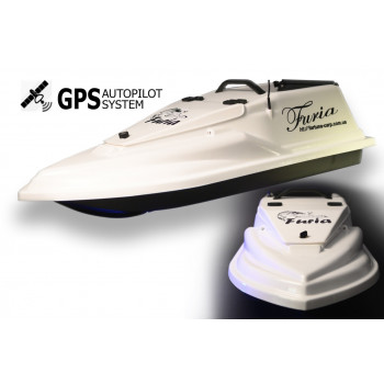 Кораблик для рыбалки Фурия Шторм с GPS автопилот (V3_9+1) Белый
