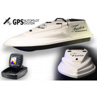 GPS (V3_3+1) Эхолот Lucky918 Кораблик для рыбалки Фурия Шторм Белый