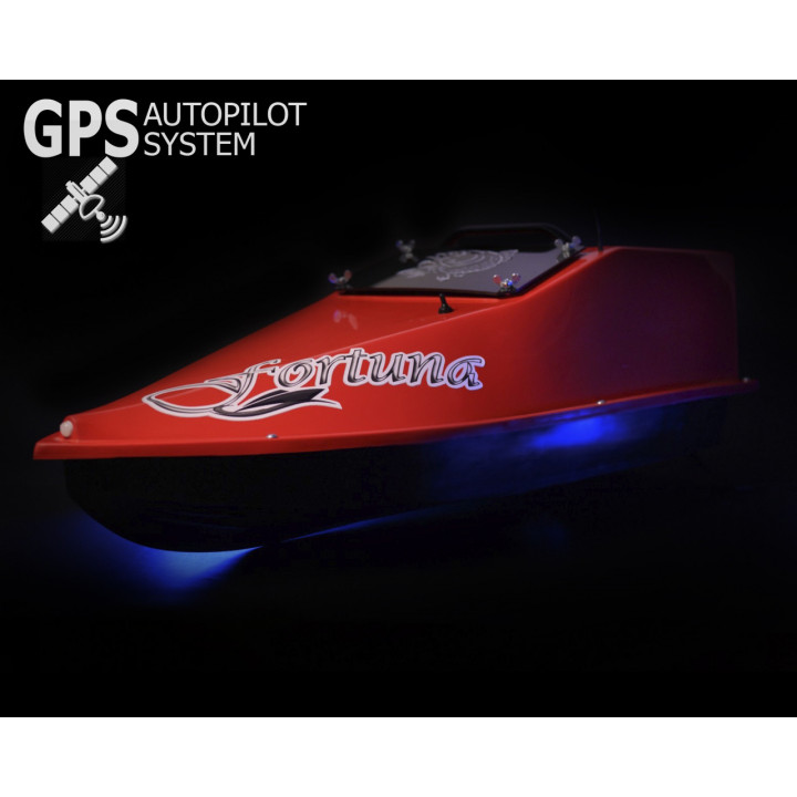 GPS (V3_3+1), Кораблик для прикормки Фортуна (15000 mAh) Красный